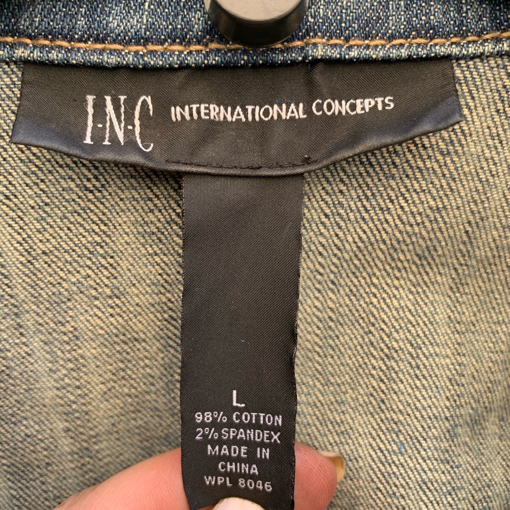 jean jacket with rhinestone buttons